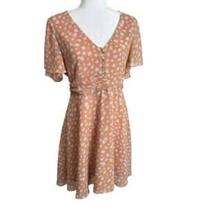 Madewell Ruched Waist Mini Dress in Star Shower Size 8